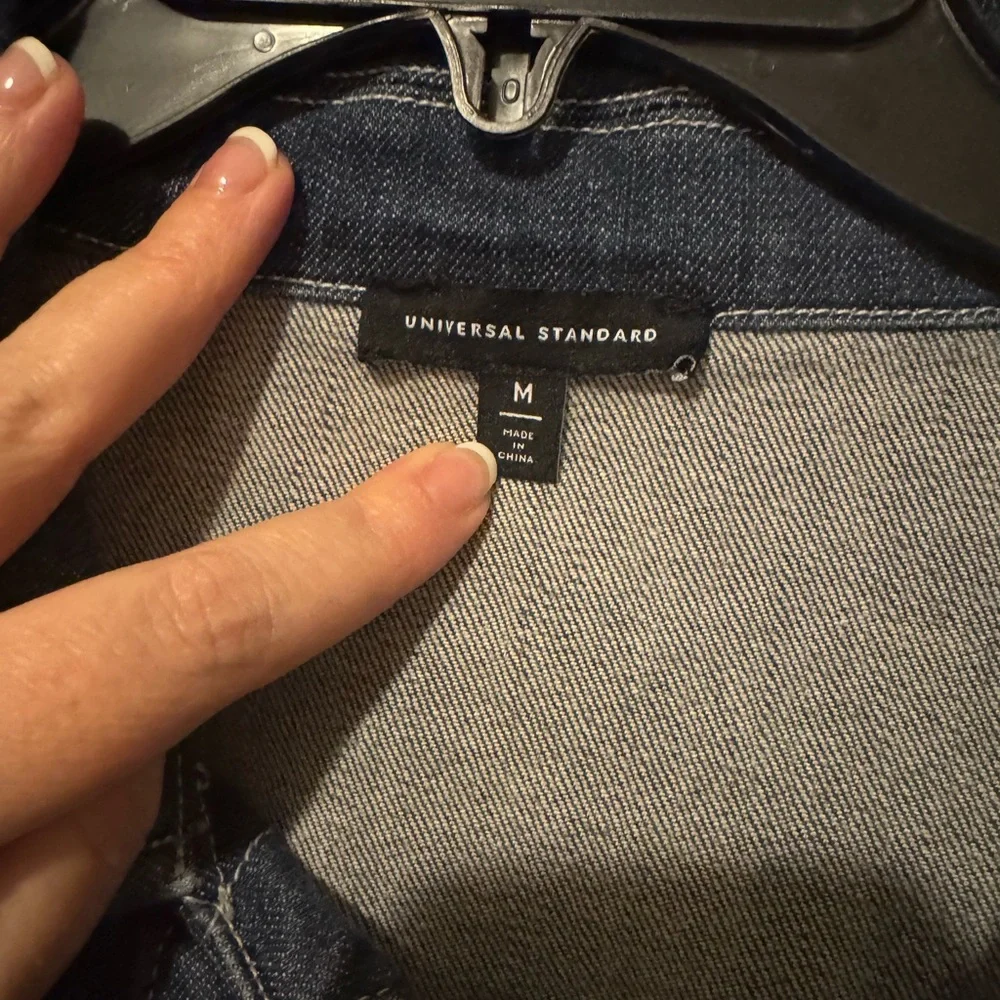 Universal Standard Dark Blue Jean Jacket - Picture 3 of 4